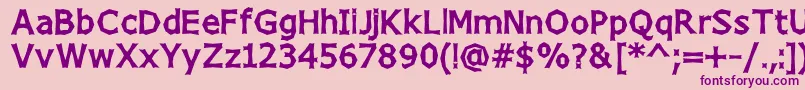 ChizzWideHigh Font – Purple Fonts on Pink Background