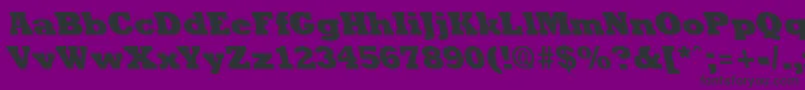 RockneyleftyextraboldRegular Font – Black Fonts on Purple Background