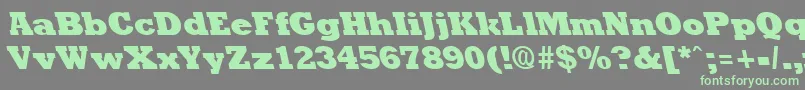 RockneyleftyextraboldRegular Font – Green Fonts on Gray Background