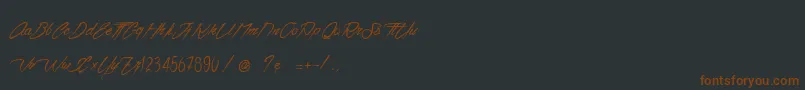 VentillaScript Font – Brown Fonts on Black Background