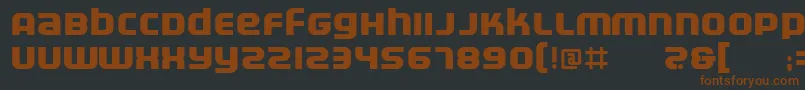 Шрифт Electrb – коричневые шрифты на чёрном фоне