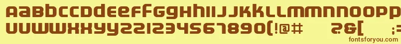 Electrb Font – Brown Fonts on Yellow Background