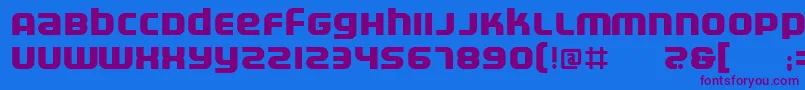 Electrb Font – Purple Fonts on Blue Background