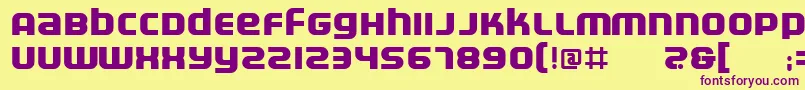 Electrb Font – Purple Fonts on Yellow Background