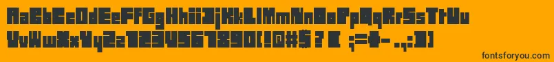 Blok Font – Black Fonts on Orange Background