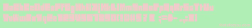 Blok Font – Pink Fonts on Green Background