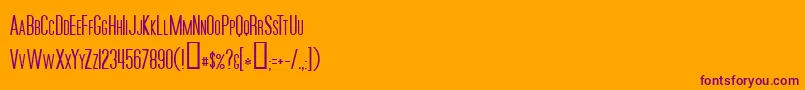 MoviePoster Font – Purple Fonts on Orange Background