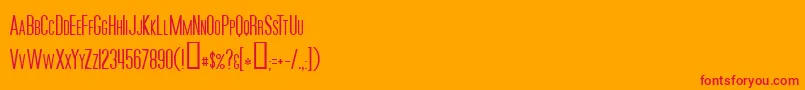 MoviePoster Font – Red Fonts on Orange Background