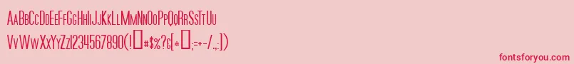 MoviePoster Font – Red Fonts on Pink Background