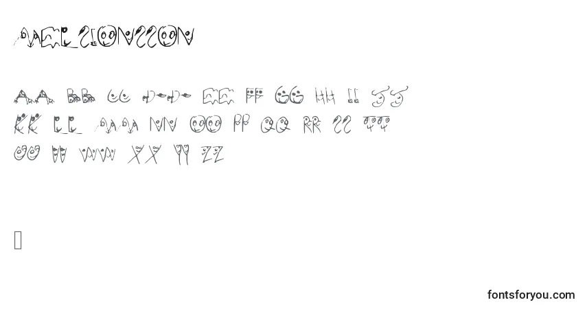 Czcionka MelsionsSon – alfabet, cyfry, specjalne znaki