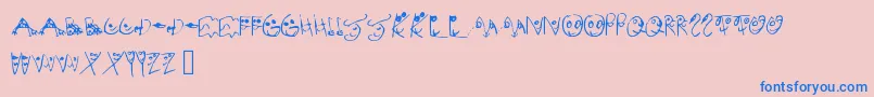 MelsionsSon Font – Blue Fonts on Pink Background