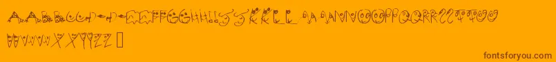 MelsionsSon Font – Brown Fonts on Orange Background