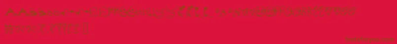 MelsionsSon Font – Brown Fonts on Red Background