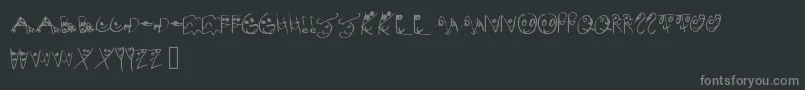 MelsionsSon-Schriftart – Graue Schriften auf schwarzem Hintergrund