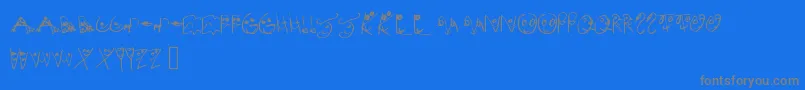 MelsionsSon Font – Gray Fonts on Blue Background