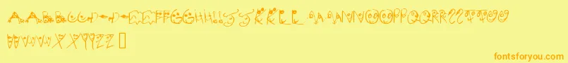 MelsionsSon Font – Orange Fonts on Yellow Background