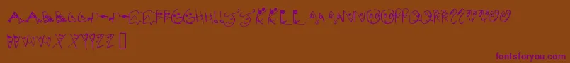 MelsionsSon Font – Purple Fonts on Brown Background