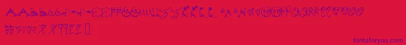 MelsionsSon Font – Purple Fonts on Red Background