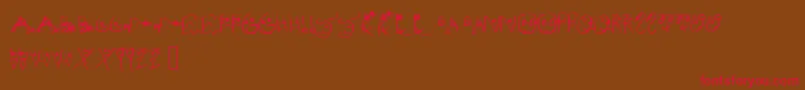 MelsionsSon Font – Red Fonts on Brown Background