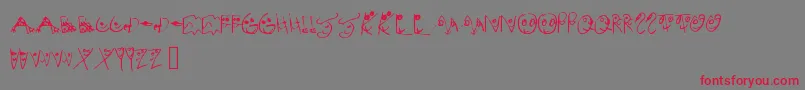 フォントMelsionsSon – 赤い文字の灰色の背景