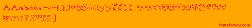MelsionsSon Font – Red Fonts on Orange Background