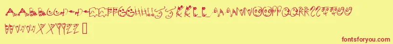 MelsionsSon Font – Red Fonts on Yellow Background