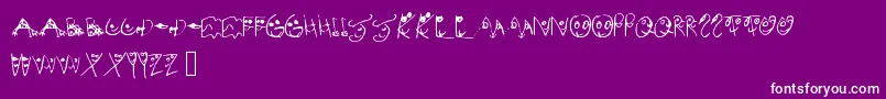 fuente MelsionsSon – Fuentes Blancas Sobre Fondo Morado