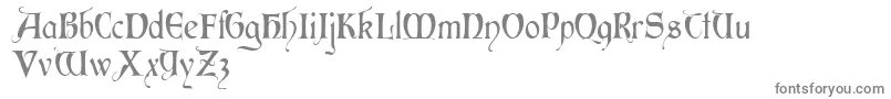 フォントPerigord – 白い背景に灰色の文字