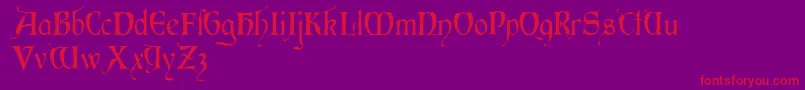 Perigord Font – Red Fonts on Purple Background