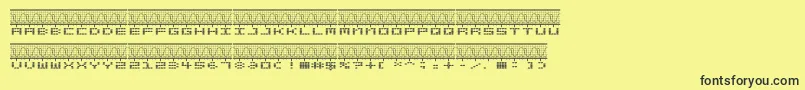 フォントStereolab – 黒い文字の黄色い背景