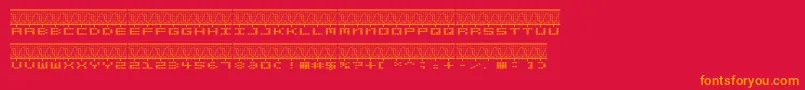 Stereolab Font – Orange Fonts on Red Background