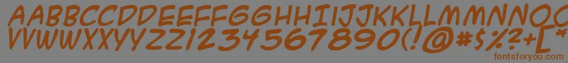 fuente A.C.M.E.SecretAgentBold – Fuentes Marrones Sobre Fondo Gris