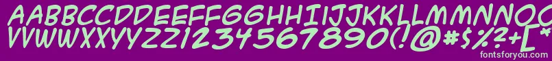 A.C.M.E.SecretAgentBold Font – Green Fonts on Purple Background