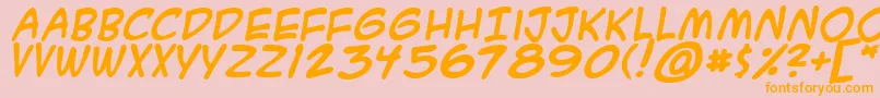 A.C.M.E.SecretAgentBold Font – Orange Fonts on Pink Background