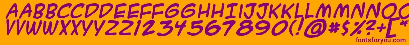 A.C.M.E.SecretAgentBold Font – Purple Fonts on Orange Background