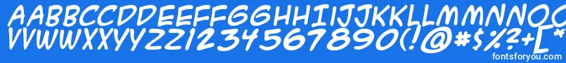 A.C.M.E.SecretAgentBold Font – White Fonts on Blue Background