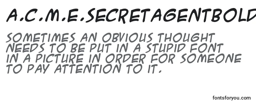 Шрифт A.C.M.E.SecretAgentBold