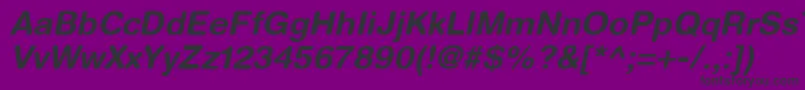 HelveticaRoundedLtBoldOblique Font – Black Fonts on Purple Background
