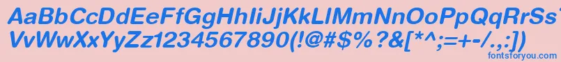 HelveticaRoundedLtBoldOblique Font – Blue Fonts on Pink Background