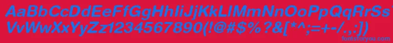 HelveticaRoundedLtBoldOblique Font – Blue Fonts on Red Background