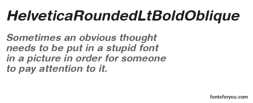 HelveticaRoundedLtBoldOblique Font