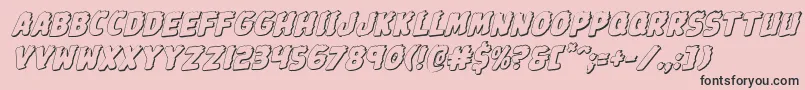 Johnnytorch3Drotal Font – Black Fonts on Pink Background