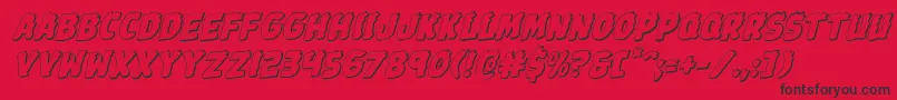 Johnnytorch3Drotal Font – Black Fonts on Red Background