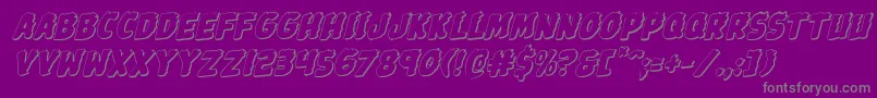 Johnnytorch3Drotal Font – Gray Fonts on Purple Background