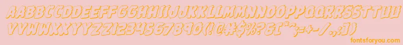 Johnnytorch3Drotal Font – Orange Fonts on Pink Background