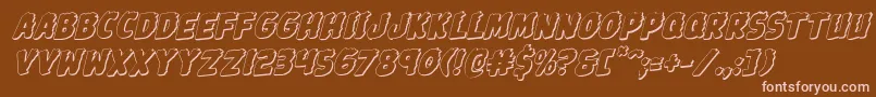 Johnnytorch3Drotal Font – Pink Fonts on Brown Background