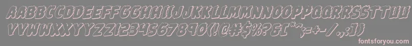 Johnnytorch3Drotal Font – Pink Fonts on Gray Background