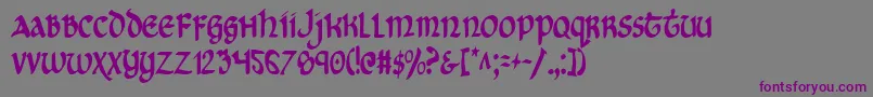 CryUncialCondensed Font – Purple Fonts on Gray Background