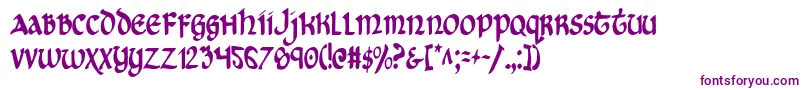 CryUncialCondensed Font – Purple Fonts on White Background