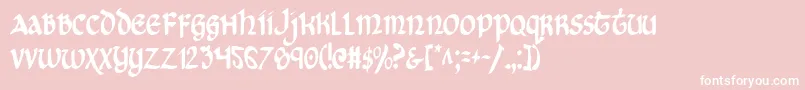 CryUncialCondensed Font – White Fonts on Pink Background